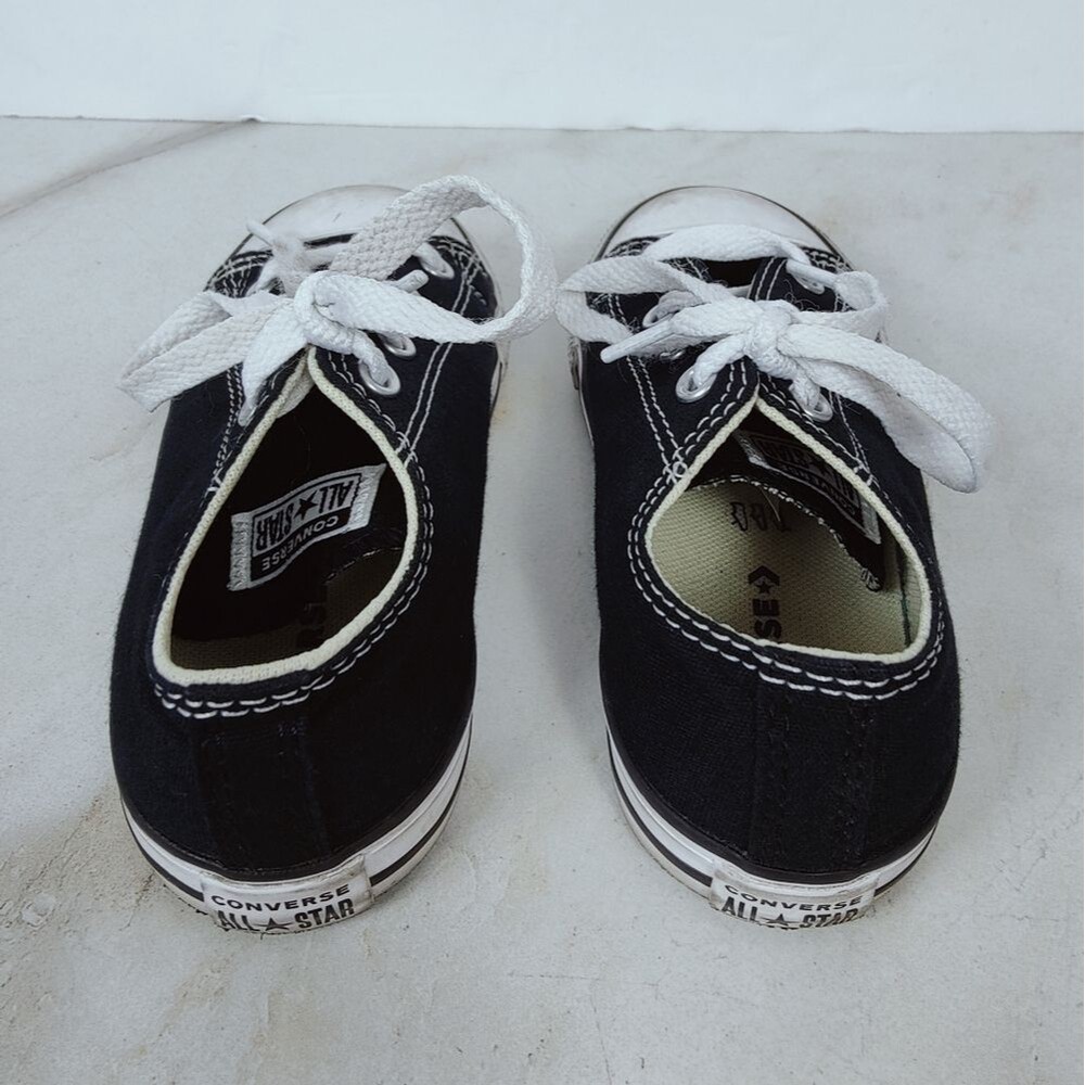 Converse Baby Toddler Chuck Taylor All Star Black Canvas Low Top Sneakers, 10 - Picture 6 of 11
